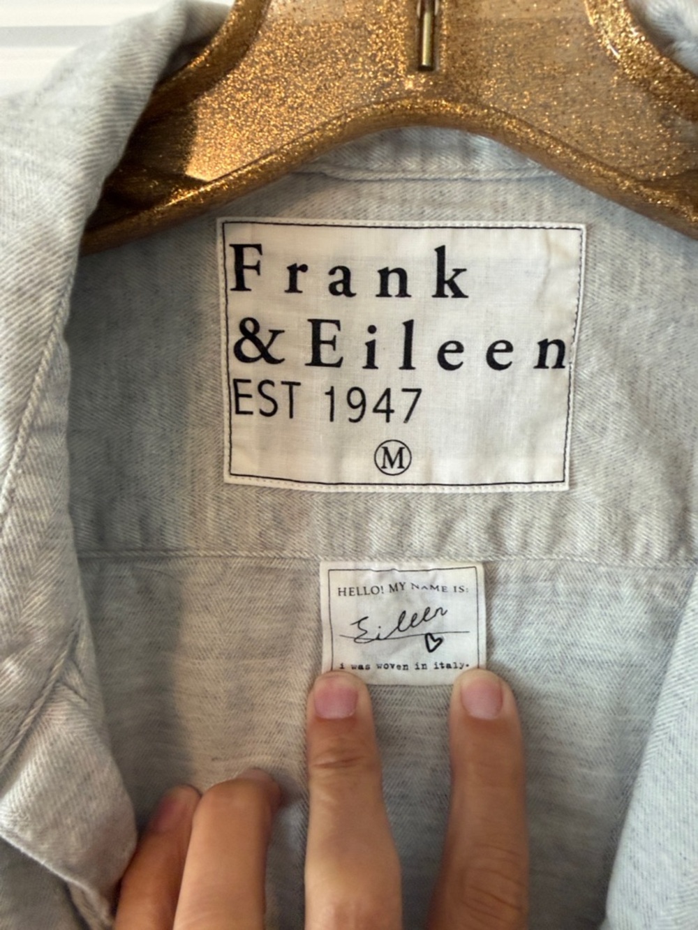Frank & Eileen Women's Heather Gray Button-Down Shirt - Picture 4 of 5